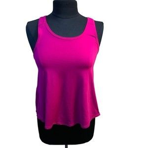 American Eagle Pink Purple Athletic Workout Top Criss Cross Back Size small Med